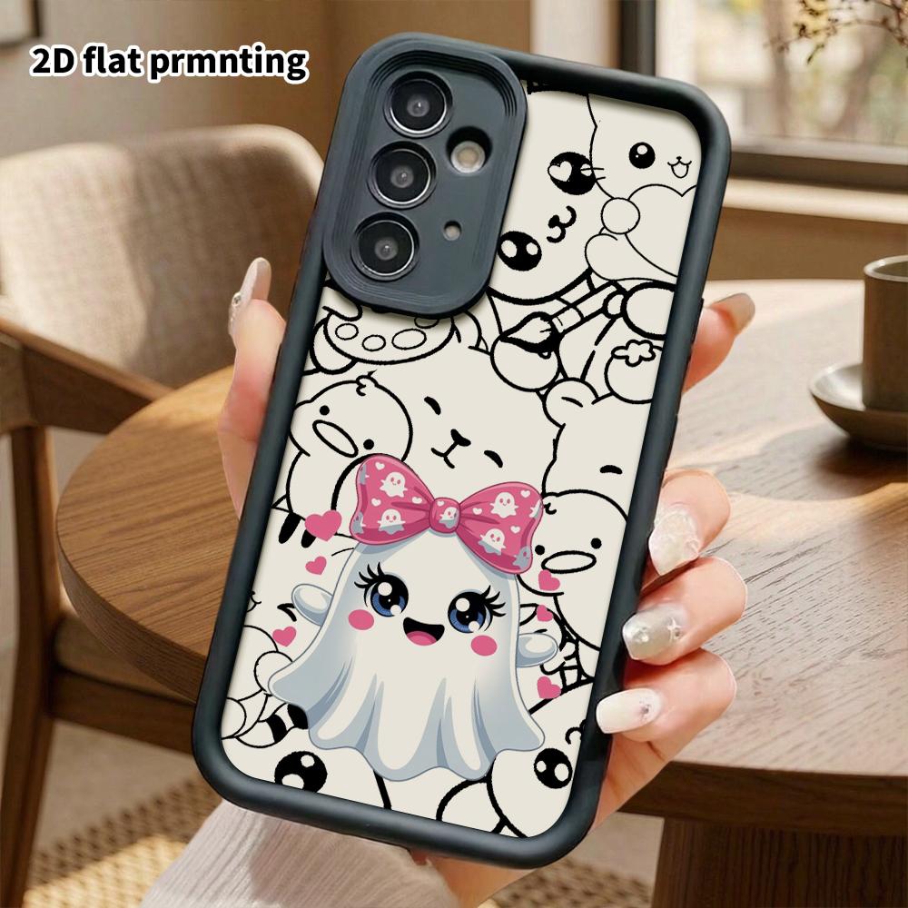 Phone Case: 2D flat, suitable for Samsung Galaxy A34 A35 M05 M06 S20 S22 S21 FE Plus 5G protective case, pink bow, perfect Christmas and Halloween hol