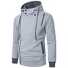 Men's Casual Side Zip Hooded Cardigan Sweatshirt