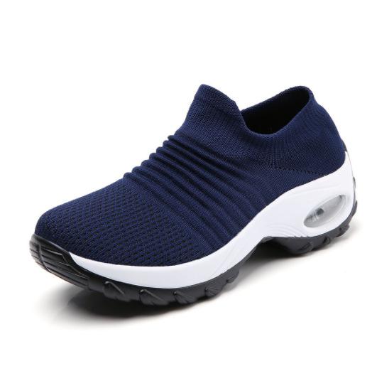 TEMU large size women's shoes air cushion fly-woven sneakers overalls fashion rocking shoes casual shoes socks shoes