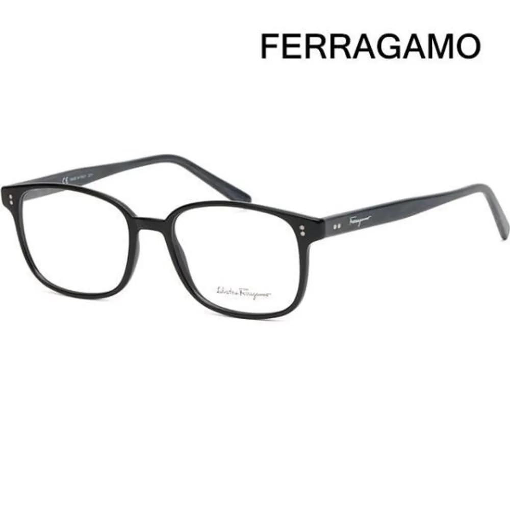 [Salvatore Ferragamo] Eyeglass Frames SF2915 004 Lightweight Square Horn-rimmed Black