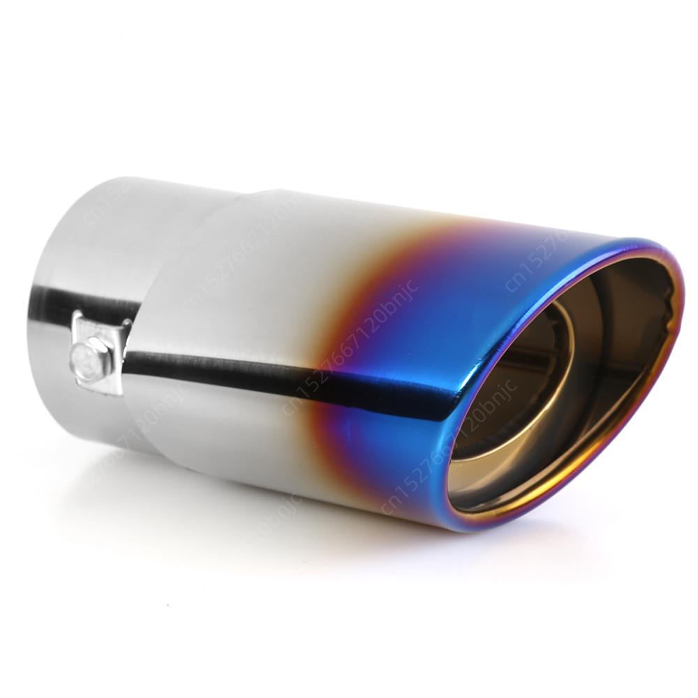 63mm Auto Exhaust Pipe Tip Car Auto Muffler Universal Stainless Steel Trim Tail Tube Auto Muffler Auto Styling Replacement Parts