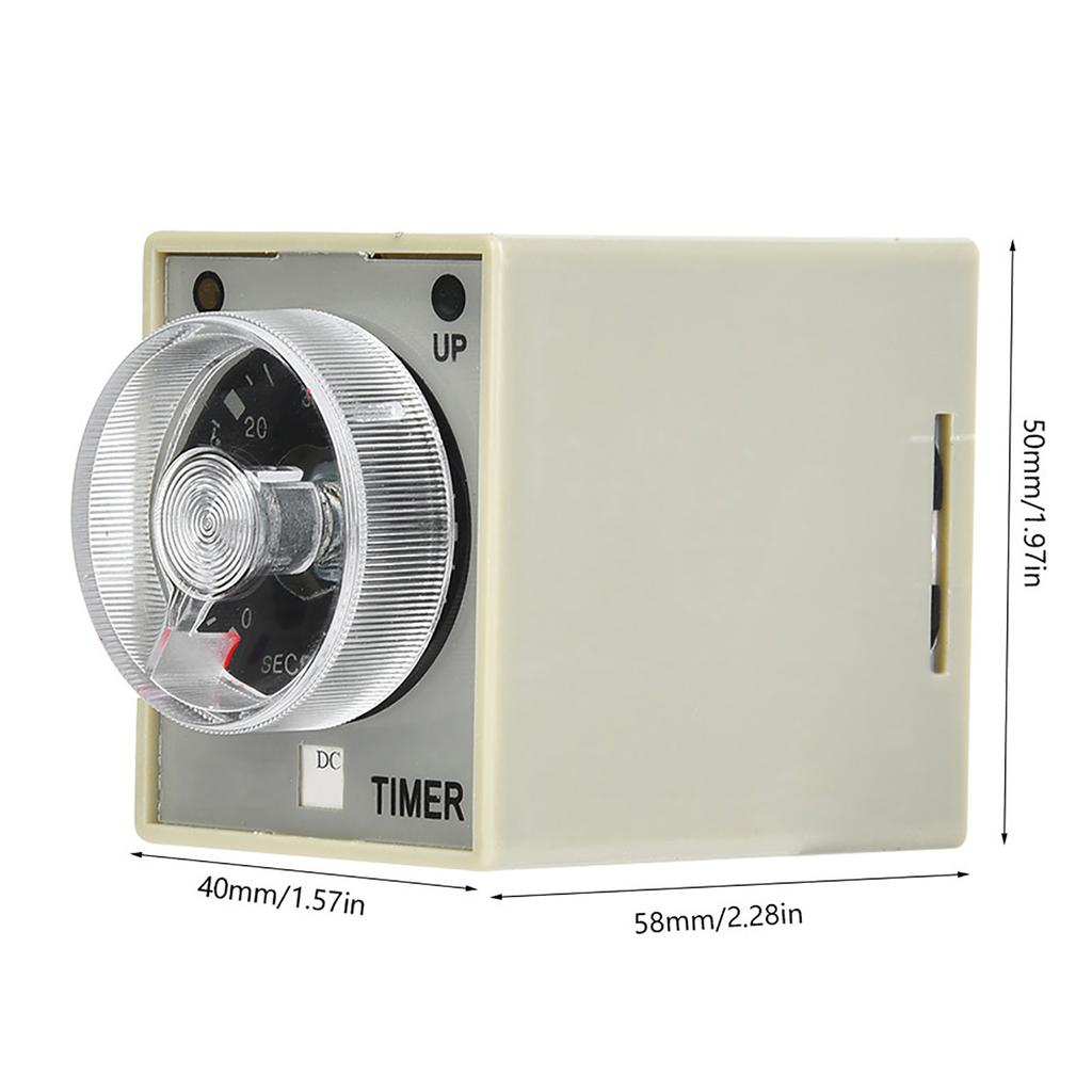 Elektronisches Zeitrelais 8 Pins Abfallverzögerung Timer 35mm DIN-Schienenmontage 60S Verzögerungsbereich (AC220V)