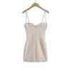 Elegant Thai Strapless Bandeau Dress: Women's Sexy Fishbone Corset Bodycon Gown with Hip-hugging Short Skirt for Spring/Summer