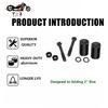 TDZ A Pair Black 2'' Inch Rise Handlebar Risers Extension For Harley 1-1/4'' Handlebars Black Motorcycle Spacers