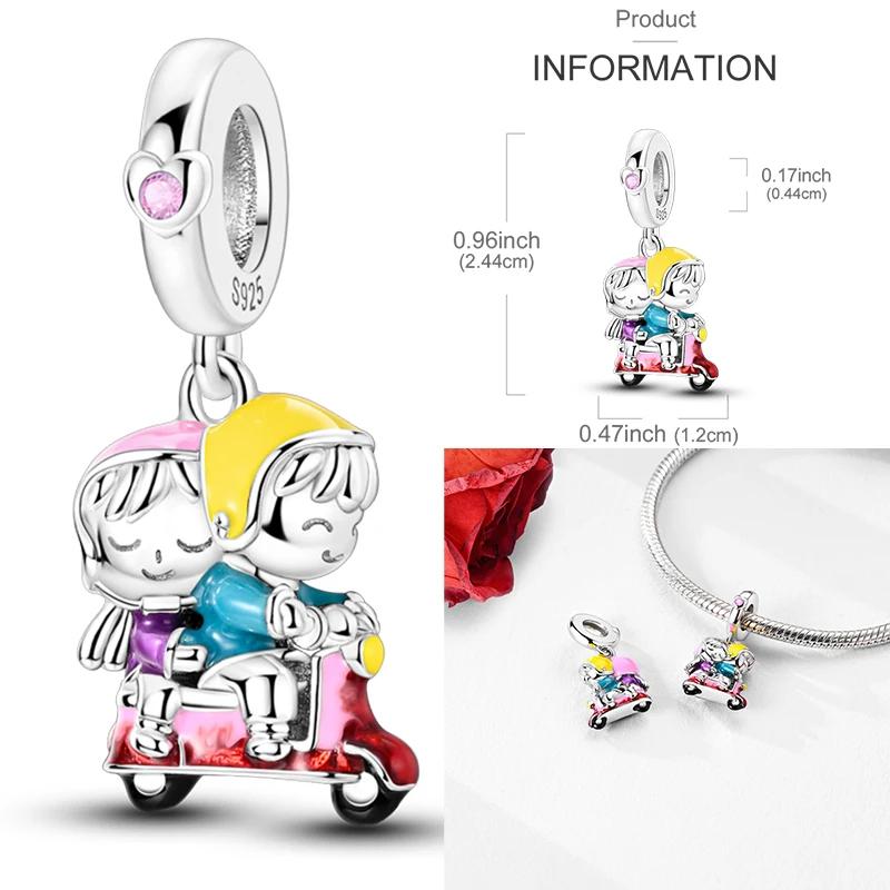 Copper Bicycle Tourist Car Jeep Electric Car Helmet Beads Pendant Charms Fit Bracelet Diy Birthday Jewelry Gift