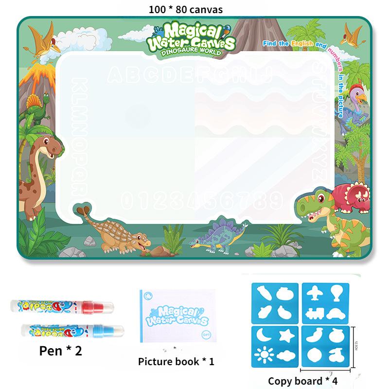 Magical Water Canvas Children's Learning Blanket Water Writing Cloth Repeated Graffiti Water Painting Blanket Large Watercolor Graffiti Pad