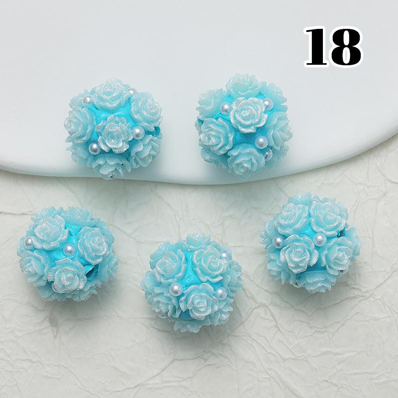 2Cm 10Pcs Charm Rose Polymer Clay Colorful Lover Acrylic Beads for Jewelry Making Diy Necklace Bracelets Earring Accessories New