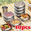A25F-30Pcs Stainless Steel Food Storage Containers With Flip-Top Lids Reusable Fridge Organizers For Kitchen Picnics Food
