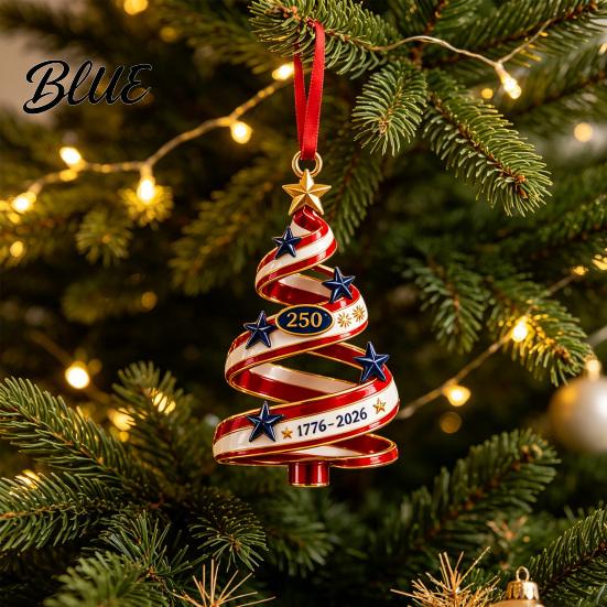 Christmas Hanging Ornaments Patriotic Tree Ornaments, Acrylic Holiday Pendant for Independence Day, Indoor Party Supplies Outdoor Decor Living