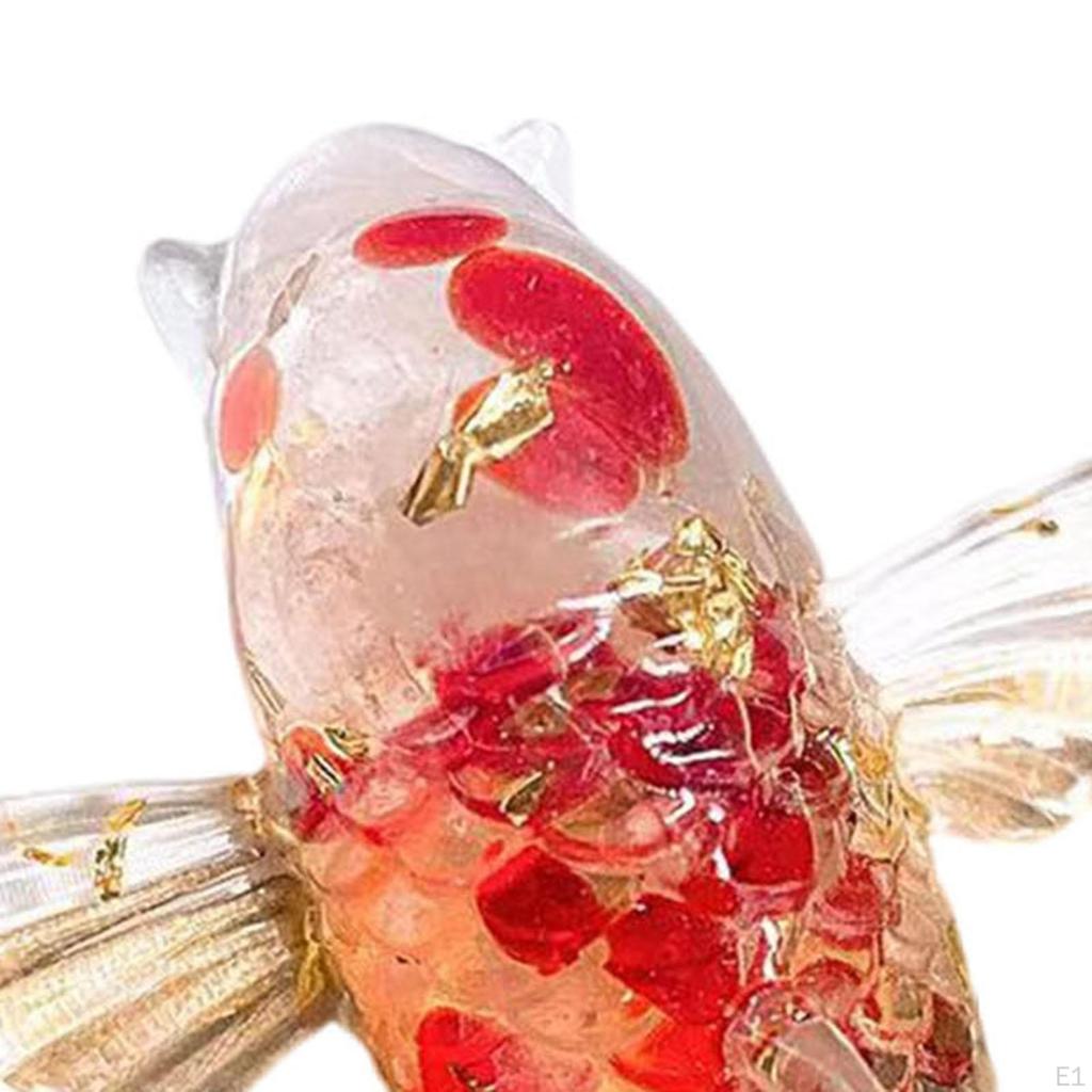 Fish Figurine Miniature Statue Lucky Ornament Sculpture for Office