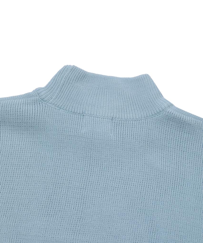 BEENTRILL Hashtag Mock Neck Oversized Knit (Sky Blue)
