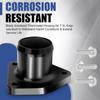 Acouto Thermostat Housing for 7.3L 1999-2003 Billet Aluminum Alloy Engine Thermostat Housing Replacement with Screws and Sealing Accessories(Black)