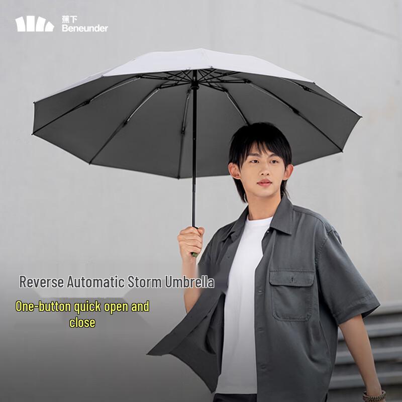 Beneath Automatic 8-Rib Windproof Folding Umbrella