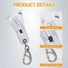Portable Bolt Size Finder Keychain Nut Bolt Gauge Tool Stainless Steel Head Size Catcher for Mechanics DIY and Industrial Use