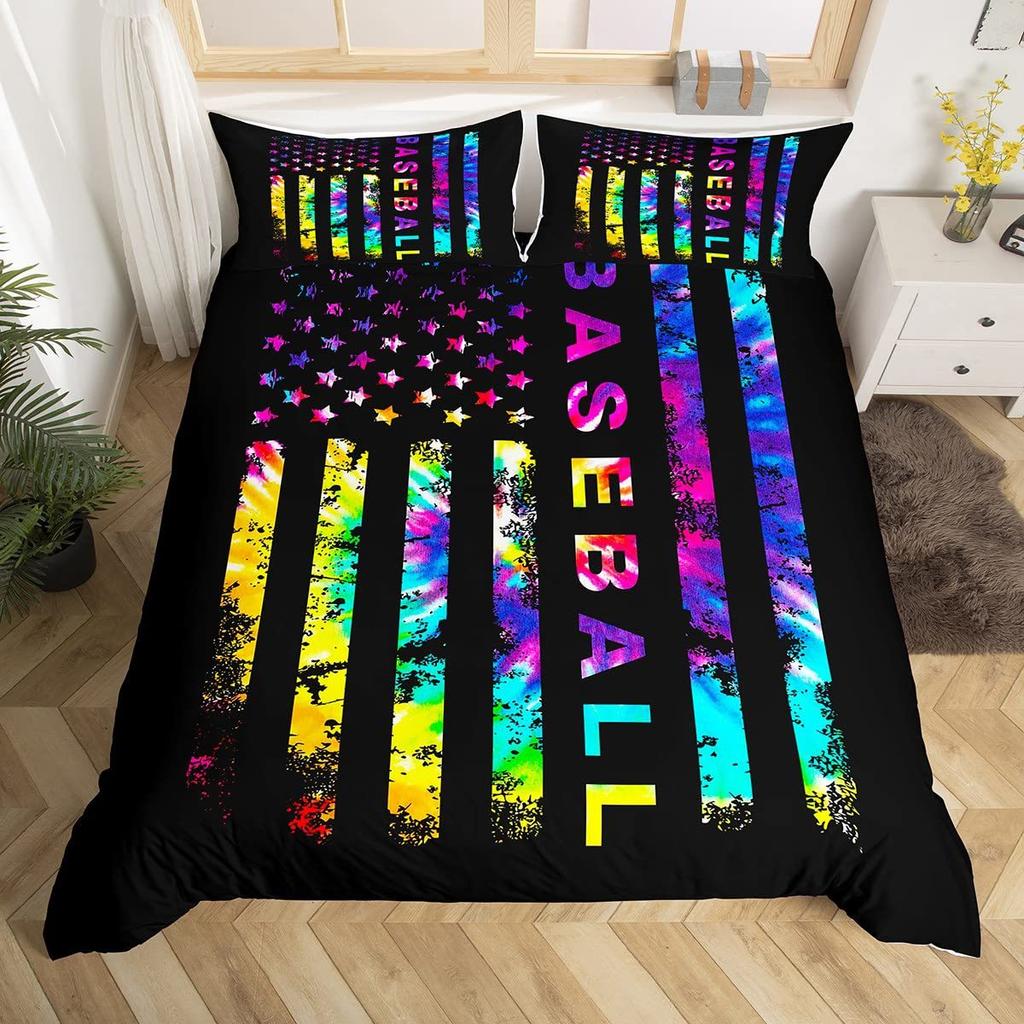 Red Agricultural Tractor Three-Piece Quilt Cover 3D Digital Printing Bedding Set Bed Cover