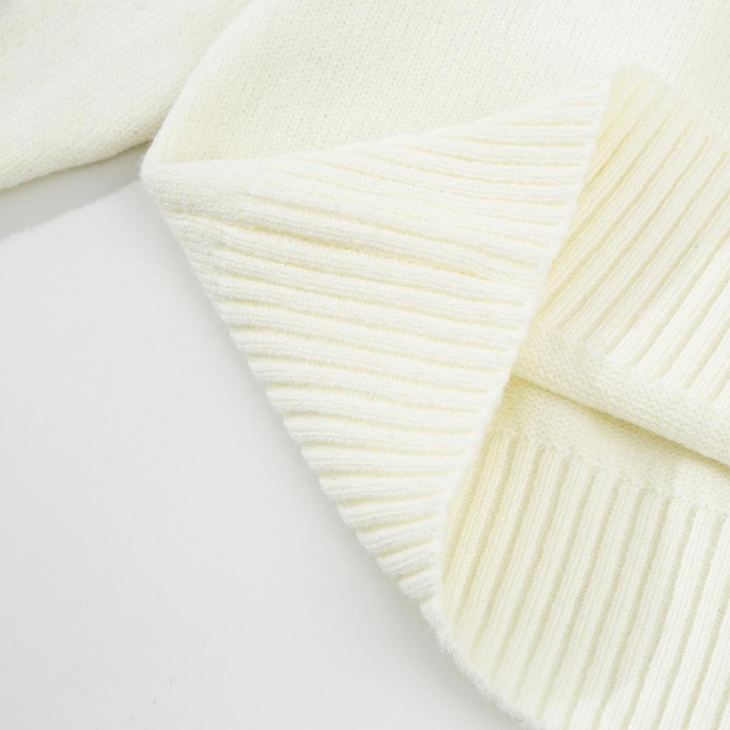 AMI 2025 Herbst und Winter Neu Gold und Silber Großes Herz Alpaka-Wolle Gemischt Weich und Klebrig Gestrickter Partner-Rollkragenpullover