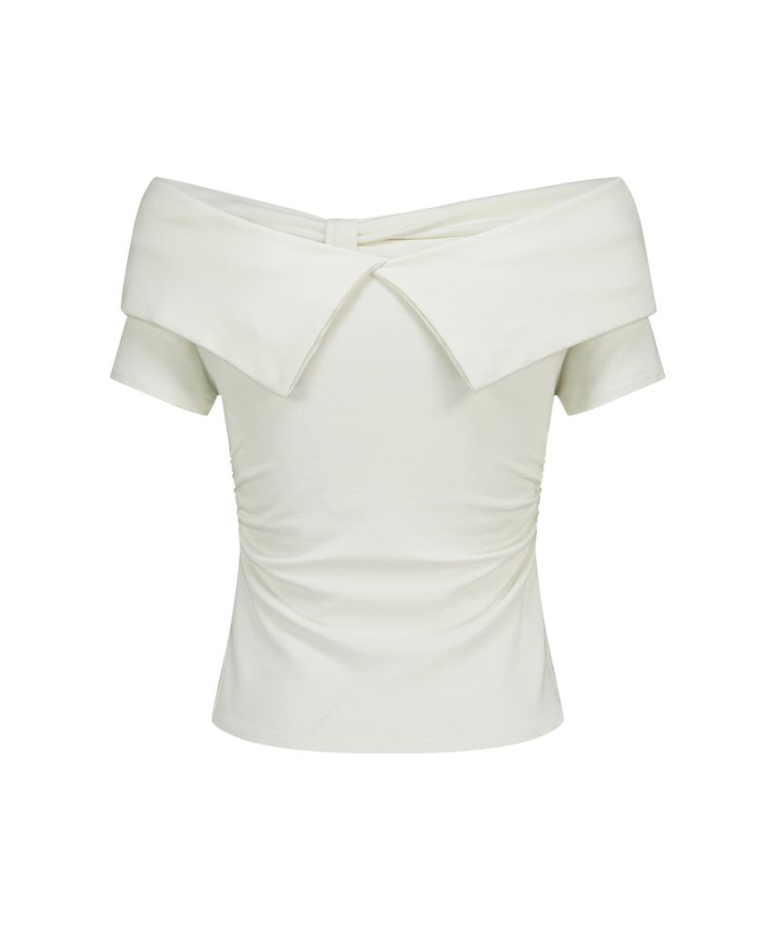 ILLIGO Bow Off-Shoulder Tee White