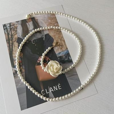 Pearl Waist Chain Women Decorative Flowers  Thin Waist Belt Chain Women Skirt Casual Sweet Wind