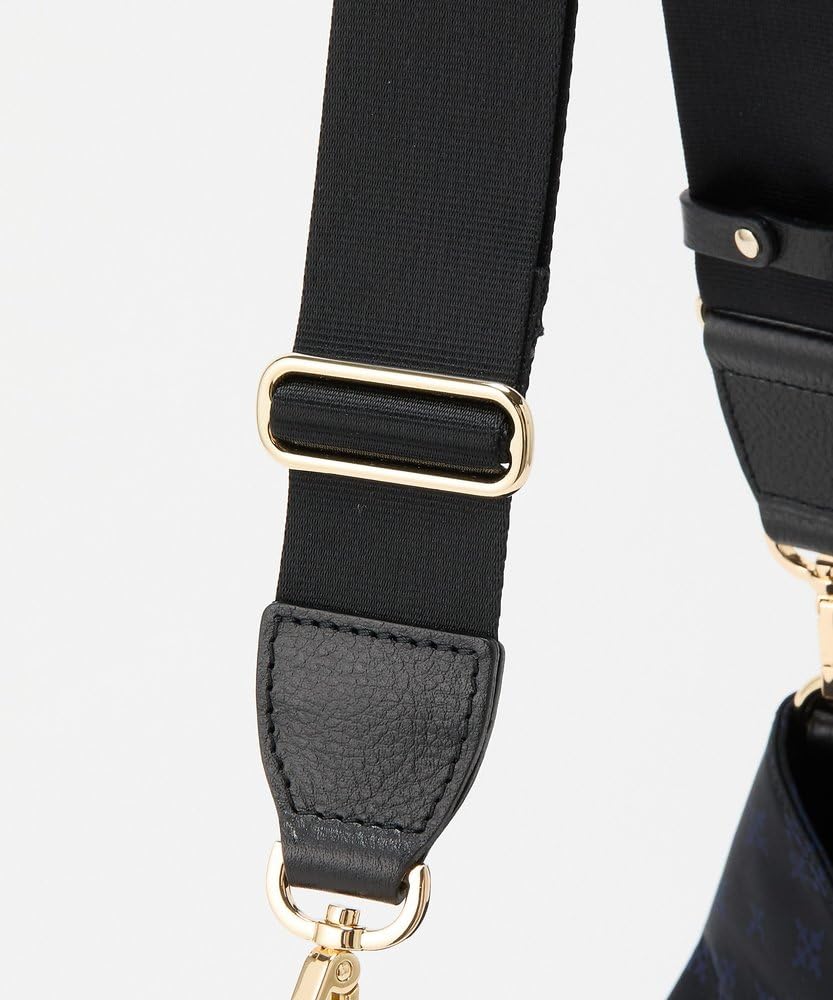 Russet Monogram Nylon Jacquard Vertical 2-Way Shoulder Bag RUZ1052222A0013 Free Size Navy