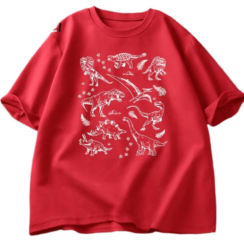 New 2026 Stegosaurus Archaeology Print TShirt Unisex Loose Plus Size Crew Neck Short Sleeve Casual Dino Graphic Tee Hot Sale