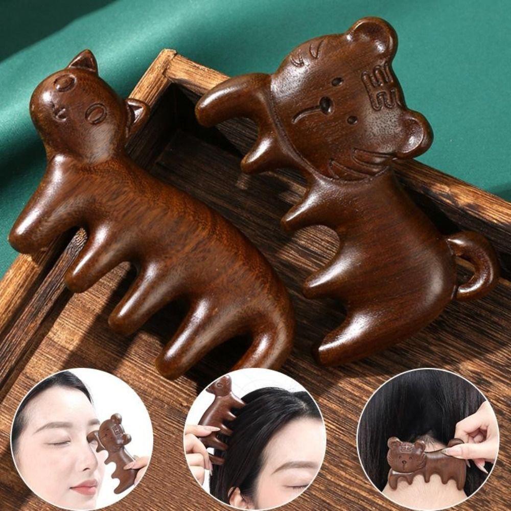 Animal Shaped Body Meridian Massage Comb Sandalwood Meridian Combs  Health Care