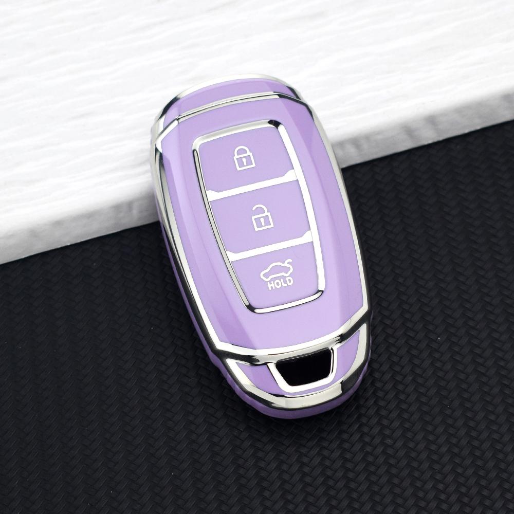 3/4/5 Buttons TPU Key Case Fob for Hyundai Santa Fe KONA I30 Accent Ix35 Encino Solaris Azera Grandeur Ig Palisade Key Chain Set