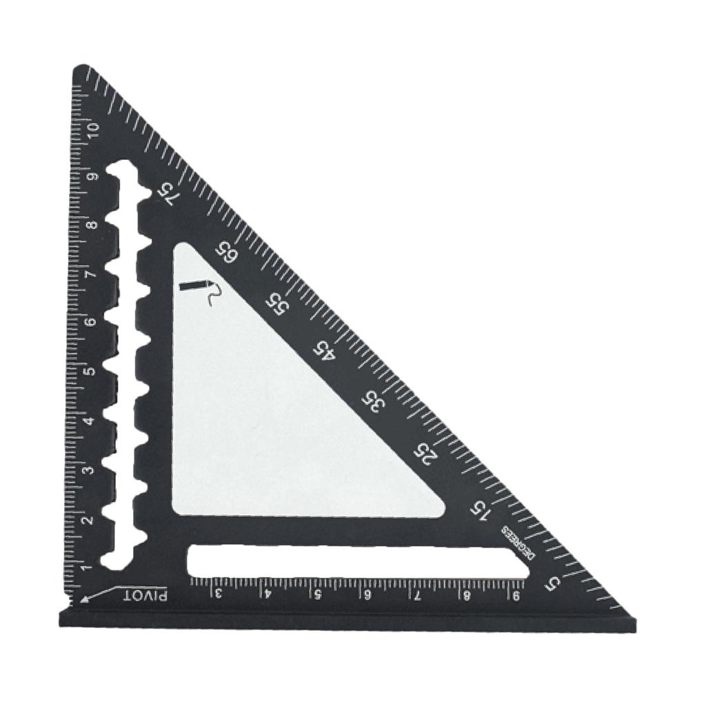 4inch Triangle Ruler Measurement Tool Aluminium Carpenter Tools Inch Metric Angle Ruler Speed Square Woodworking Tool