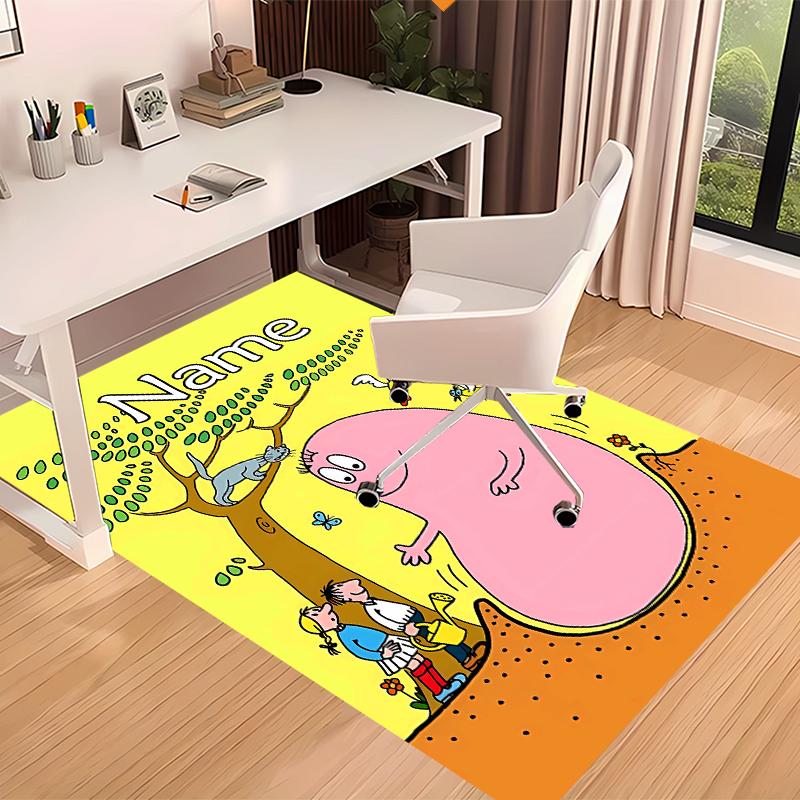 Custom personalization Barbapapa Print Area Rug - Soft, Washable Non-Slip Indoor Mat,Living Room,Home&Office Decorative Rug