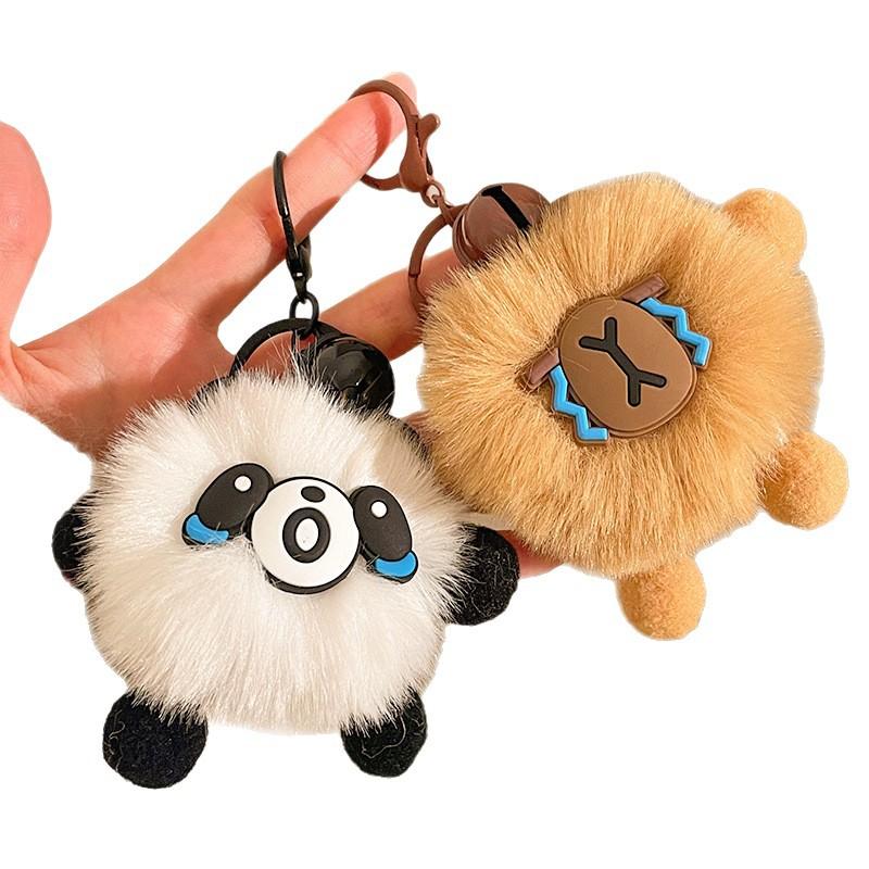 Plush Animals Keychain Cartoon Stuffed Animal Pendant Doll Pendant Keyring for Car Key Bags Backpack