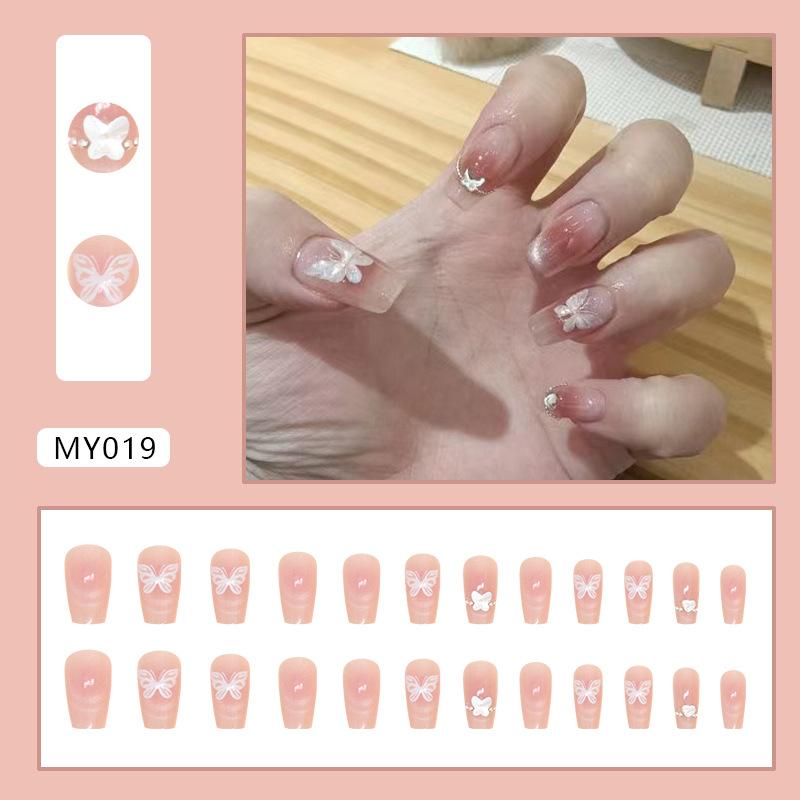 Cat s Eye Wear Nail Removable Sheet Nail Sheet Smile Cat s Eye Butterfly Blush Patch Ballet Nail