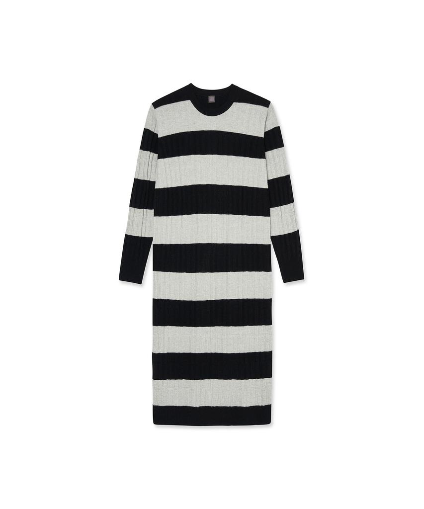 Iolo Women'S Striped Ivory Dress_Gray