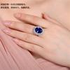 Flower inlaid ring, ruby colored gemstone opening adjustable ring, women's live fashion and exquisite
