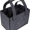 Red Wine Tote Bag with Six Compartments - Non-woven Felt Fabric