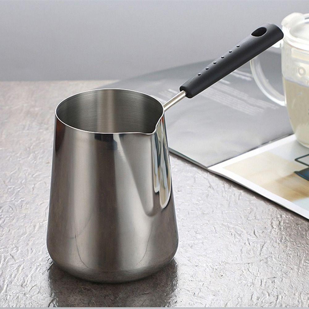 Cafetière Professionnelle en Acier Inoxydable Casserole pour Faire Fondre le Chocolat Pichet Mousseur à Lait Usage Domestique