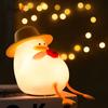 Small Duck Night Light Cartoon USB Charging Lamp Cartoon Silicone Creative Gift for Kid Room Bedroom Bedside Sleep Living Room