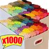 1000/10 Stück Bunte Chenille-Stiele Pfeifenreiniger DIY Plüsch Lametta-Stiel Drahtgebogener Drehstock Haarband Kind Handgemacht Pädagogisches Spielzeug