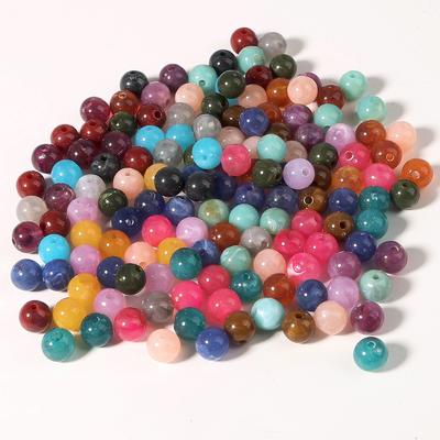 Handgefertigte Perlen Acryl Runde Perlen Handgefertigt DIY Hausgemachte Hand String Perlen Armband Halskette Zubehör Lose Perlen Schmuck Zubehör Materialien