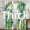 Tropical Plants Green Leaves Curtains for For Living Room Bedroom Home Decor Custom Printing Modern Windows Drapes Blinds 2Pcs