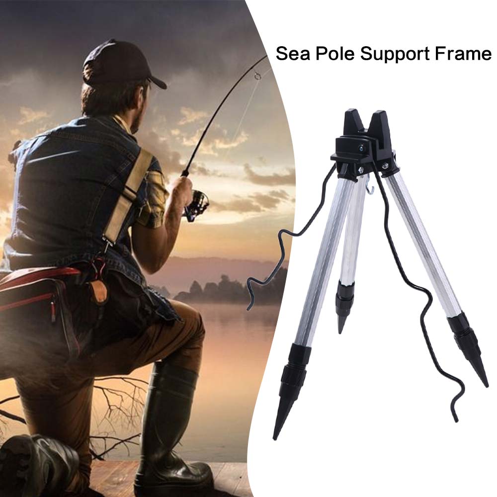 Rest Base Fishing Rod Bracket Telescopic Fishing Tripod Stand Sea Pole Support Frame Ocean Beach