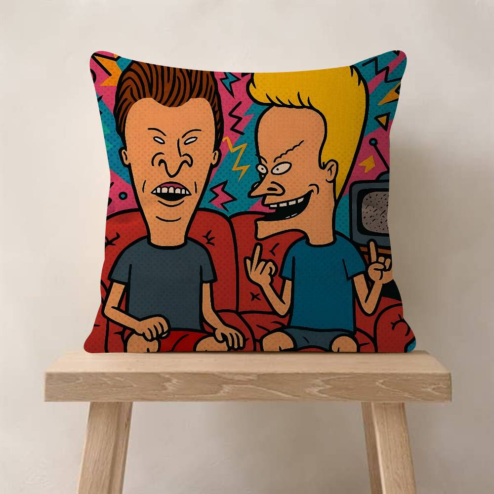 Lustiger B-Beavis And BUTT-HEAD Kissenbezug Kissenhülle Polsterung Sofa Wurfkissen Heimdeko Kissenbezug