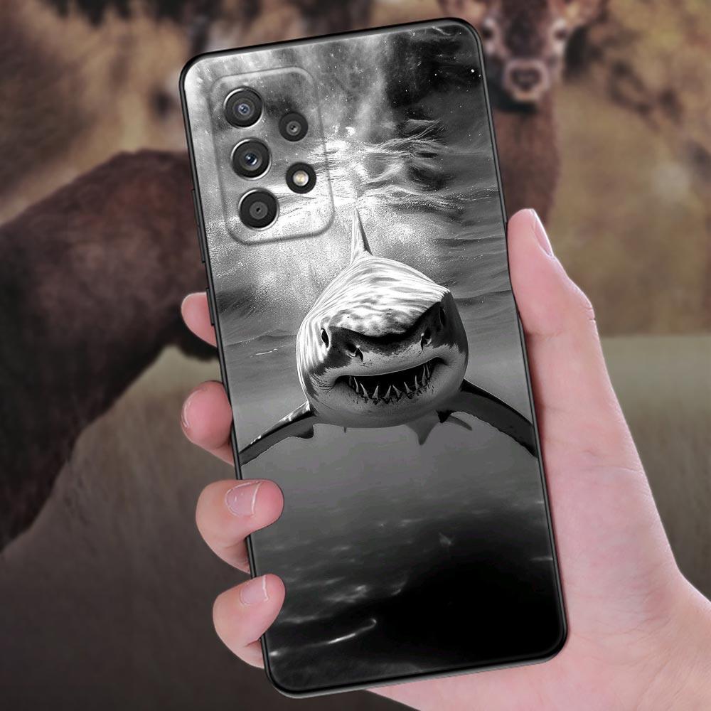 Phone Case For Samsung Galaxy A57 A56 A37 A55 A36 A26 A54 A52 A35 A34 A25 A17 A16 A15 A07 Soft Cover Ocean Whale Shark Swimming