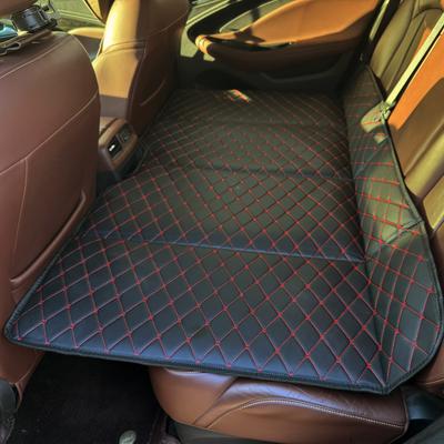 Matelas de Voiture Cuir PU Portable Siège Arrière Matelas de Voyage Non Gonflable Lit Pliant Matelas pour Berline SUV