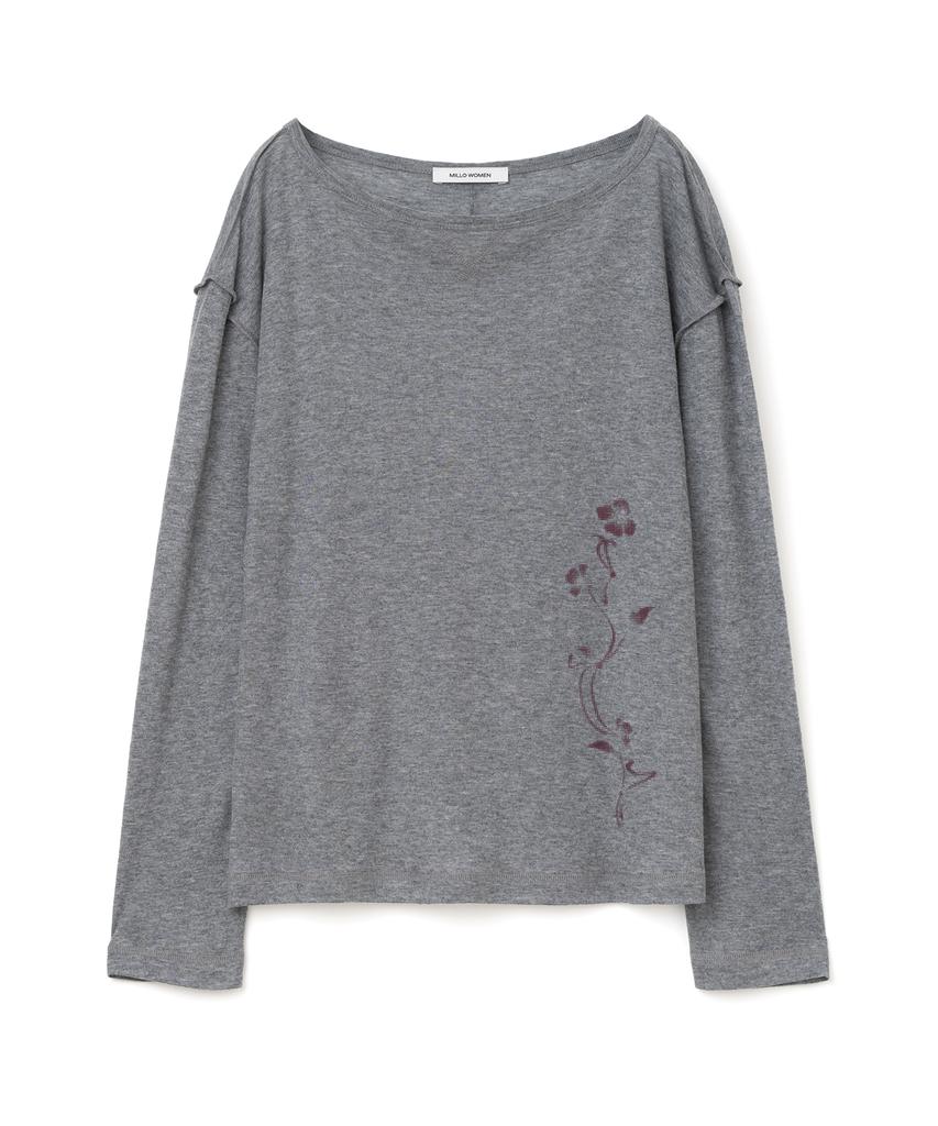MILLO WOMEN Ribbed Tattoo Long Sleeve [Gray]