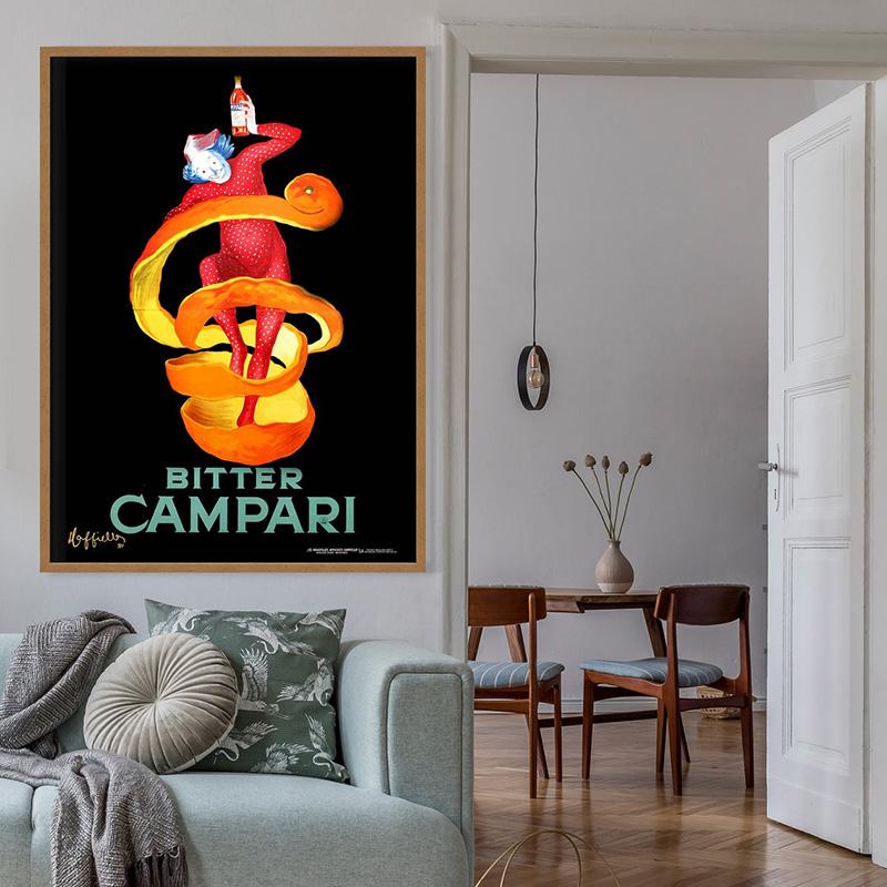 Bitter Campari Vintage Poster Print Food & Drink Wall Art Pictures Alcohol Advertising Canvas Painting Restaurant Bar Home Decor