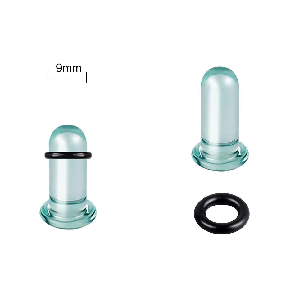 2Pcs/lot Glass Ear Plug And Tunnel 1.6-16mm Ear Dilators Taper Stercher Gauges Single Flare Flesh Expander Body Piercing Jewelry