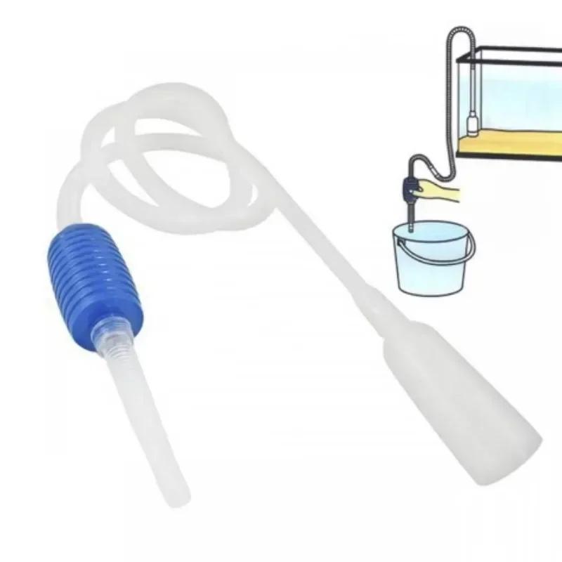 New 1.4m Pipe Aquarium Siphon Fish Tank Syphon Vacuum Cleaner Pump Semi-automatic Water Change Filter Pump Cleaning Accessories