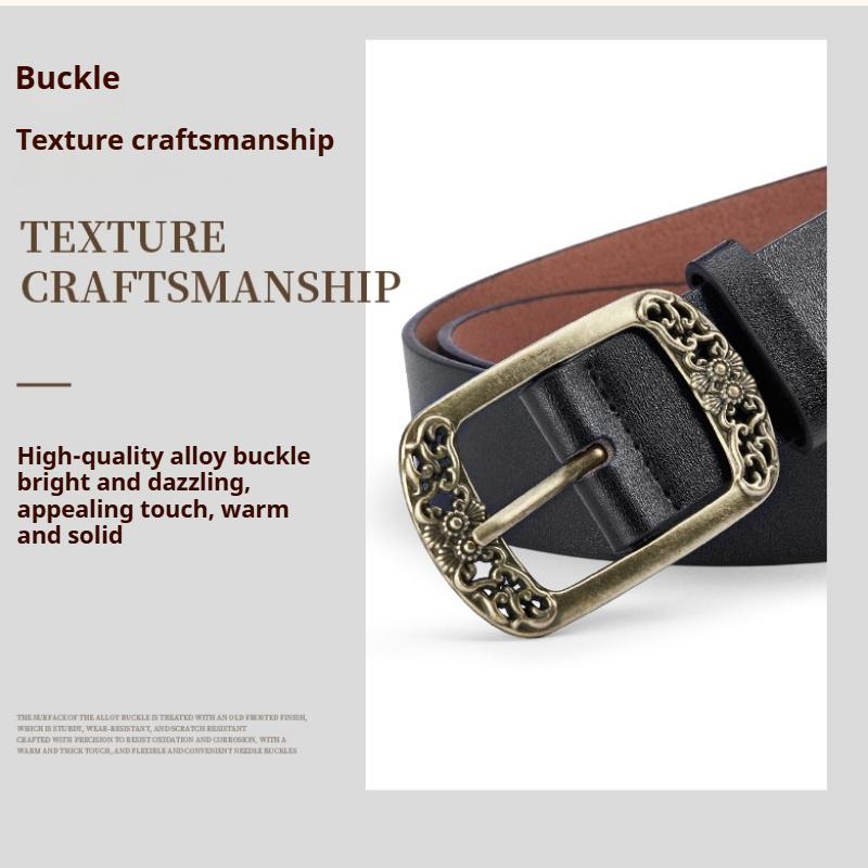 Men's Belt Pin Buckle Belt British Retro Business Fashion Versatile Matching Jeans Belt