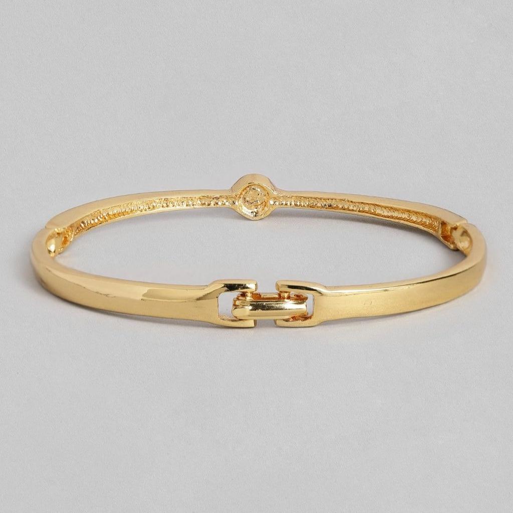 Estele Gold Plated Solitaire Studded Bracelet for Women