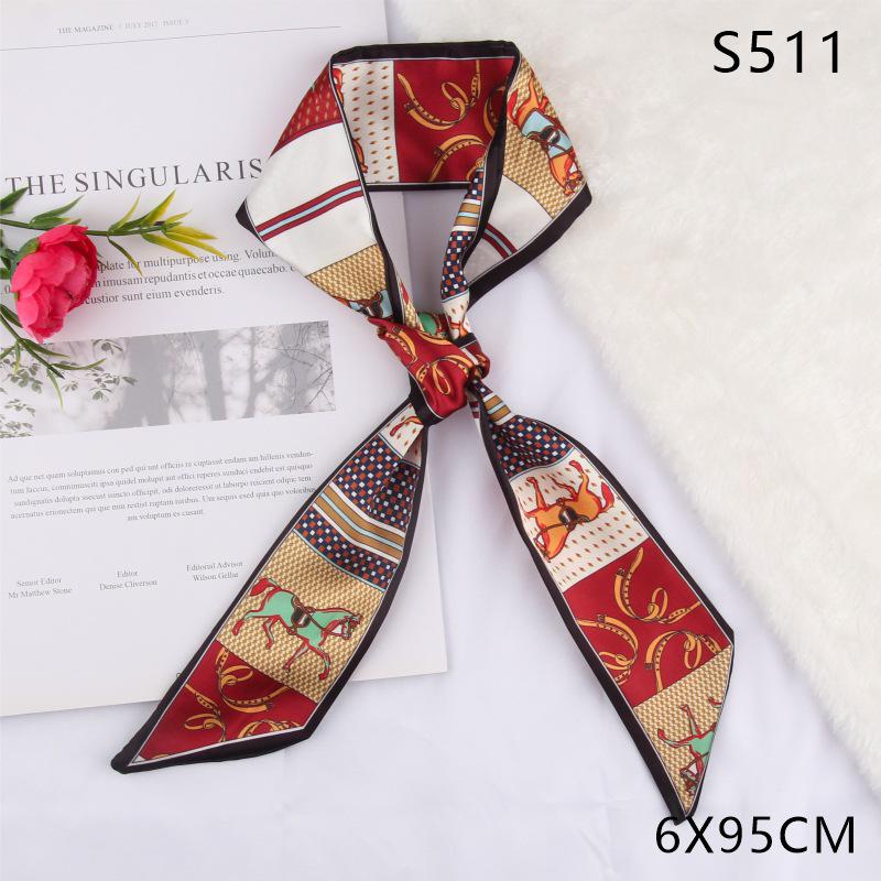 Versatile Vintage Silk Scarf: Hair Tie, Headband, Bag Accessory