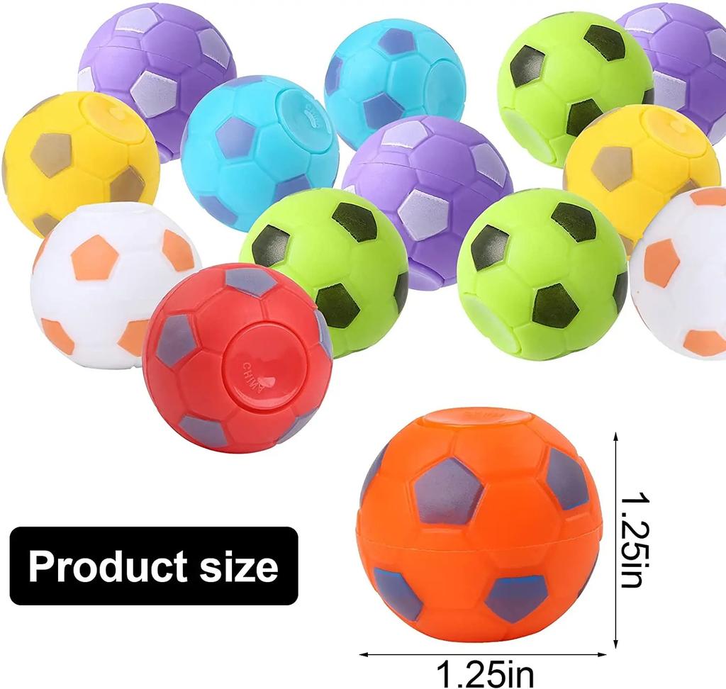 10pcs Mini Fidget Spinners Soccer Ball Toy For Kids,soccer Party Favors Goodie Bag Stuffers,rotatable Soccer Finger Stress Ball